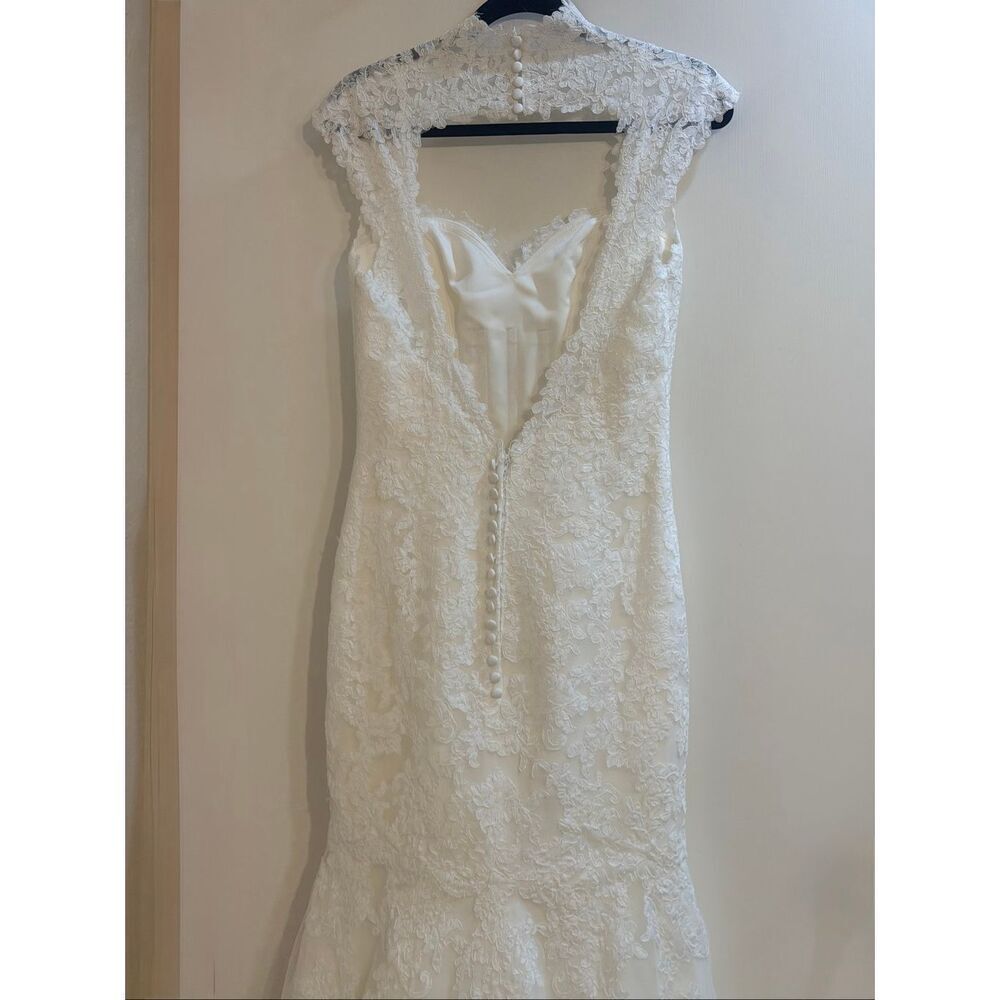 Mori Lee NEW size 10 Ivory Lace Wedding dress with train - Picture 8 of 16
